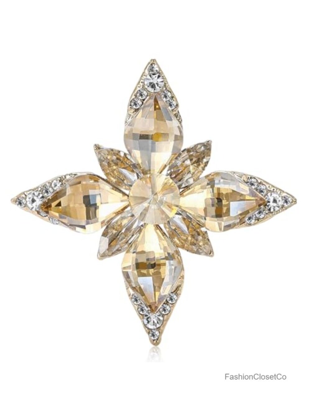 Vintage Austrian Crystal Rhinestone Brooch Pin Elegant Jewelry Gift for Women
